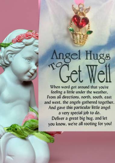 Angel Hugs To Get Well Angel Pin image 0